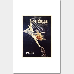 Angel PHEBUS Bicycle Advertisement Art Nouveau Print French Paris Vintage Posters and Art